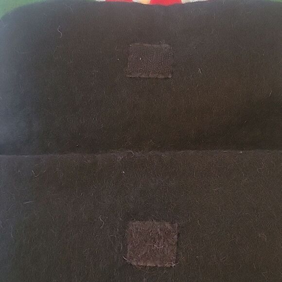 Handmade boiled wool christmas poinsettia black holiday purse - Picture 5 of 11